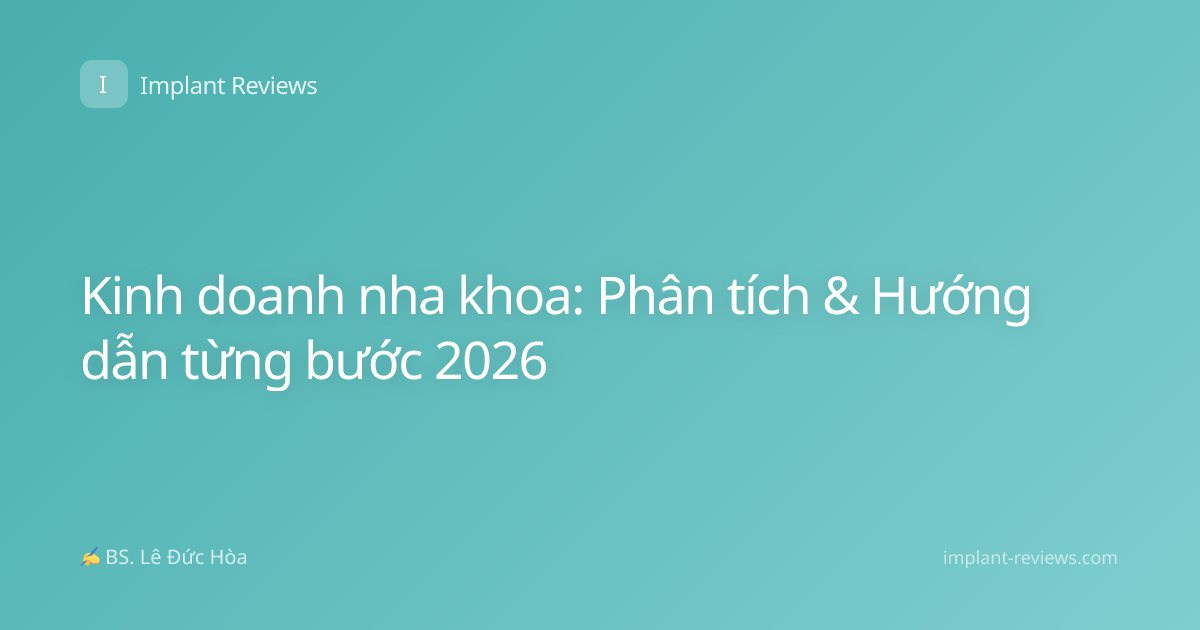 Kinh doanh nha khoa: Phân tích & Hướng dẫn từng bước 2026