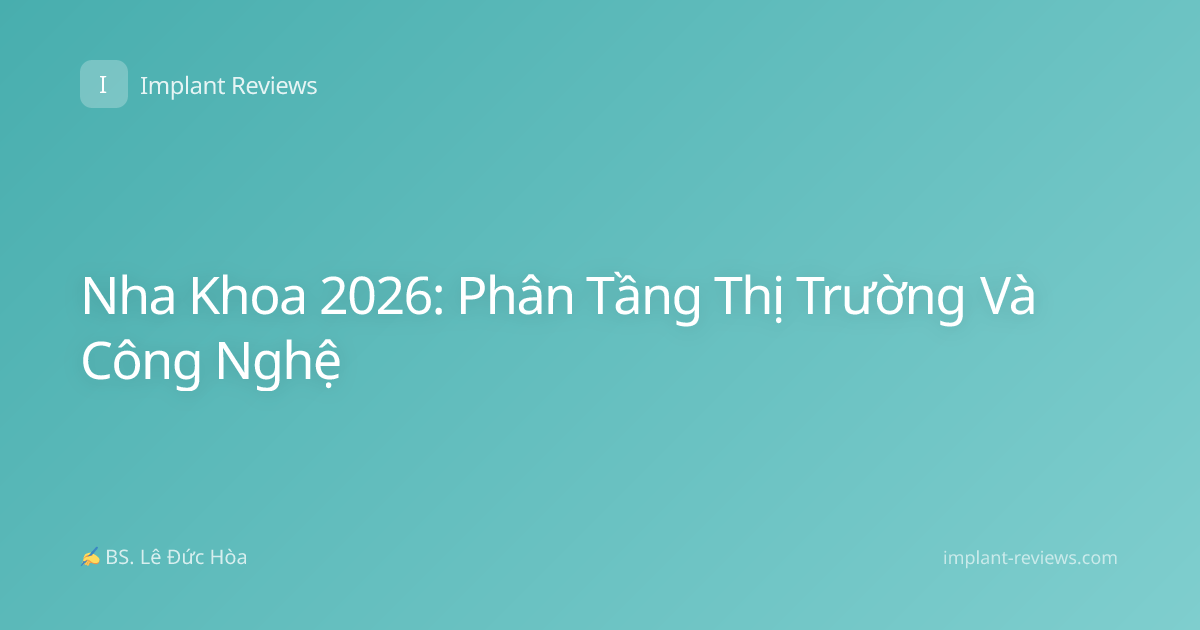 Nha Khoa 2026: Phân Tầng Thị Trường Và Công Nghệ