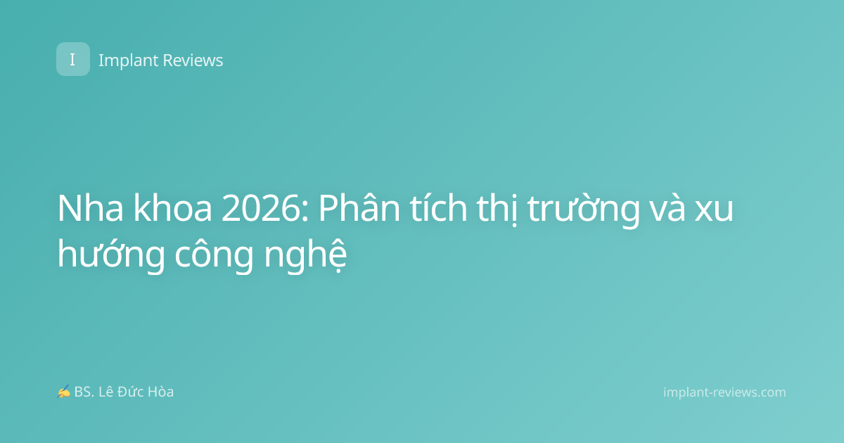 Nha khoa 2026: Phân tích thị trường và xu hướng công nghệ