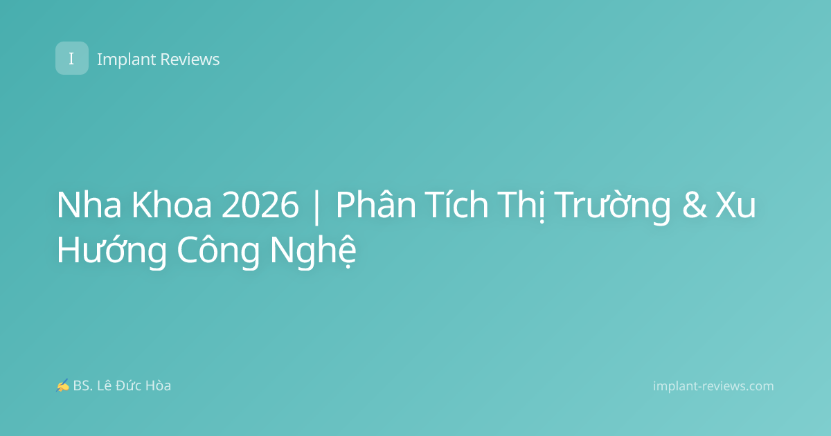 Nha Khoa 2026 | Phân Tích Thị Trường & Xu Hướng Công Nghệ