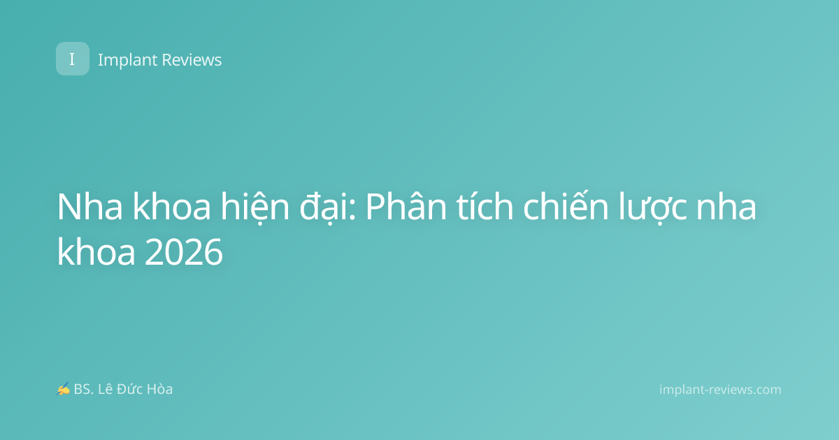Nha khoa hiện đại: Phân tích chiến lược nha khoa 2026