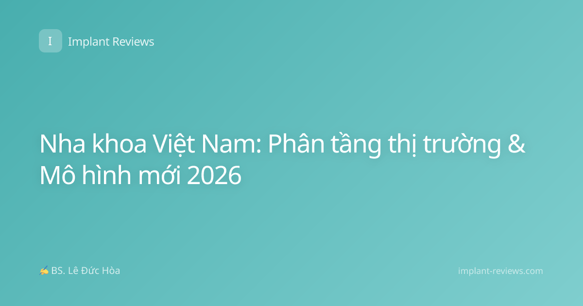 Nha khoa Việt Nam: Phân tầng thị trường & Mô hình mới 2026