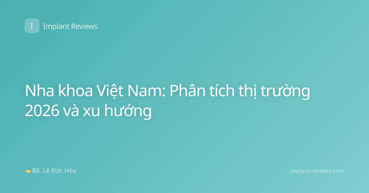 Nha khoa Việt Nam: Phân tích thị trường 2026 và xu hướng