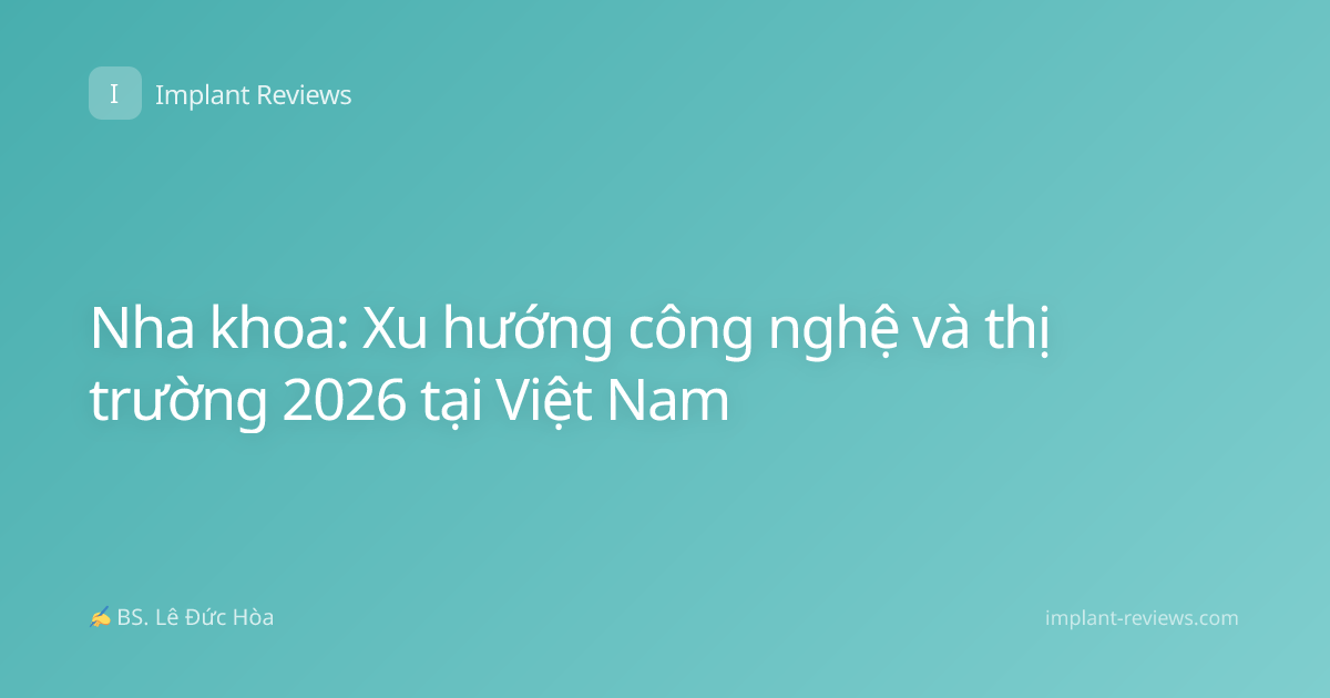 Nha khoa: Xu hướng công nghệ và thị trường 2026 tại Việt Nam