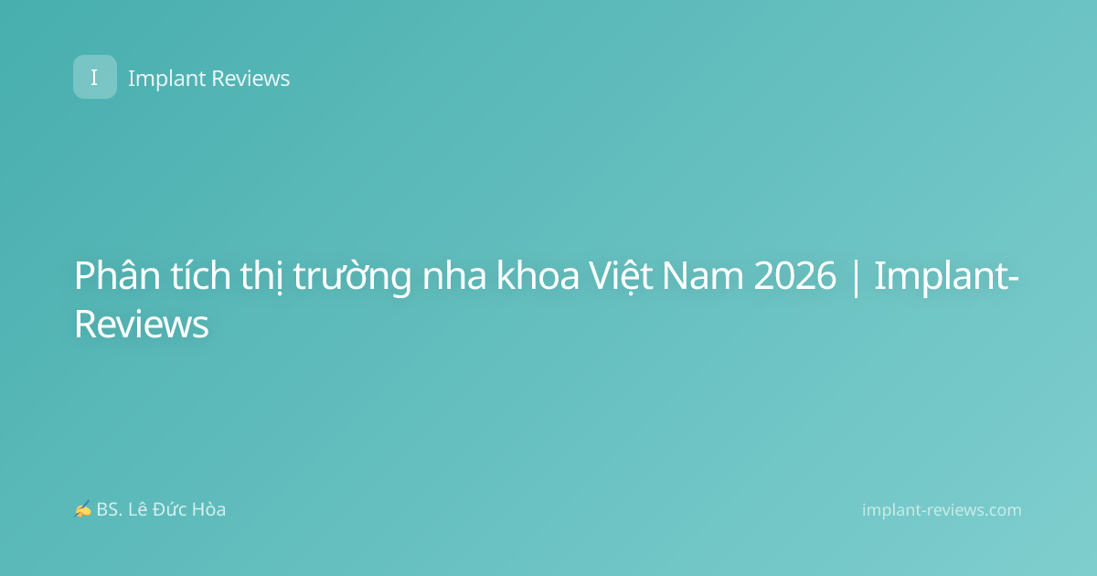 Phân tích thị trường nha khoa Việt Nam 2026 | Implant-Reviews