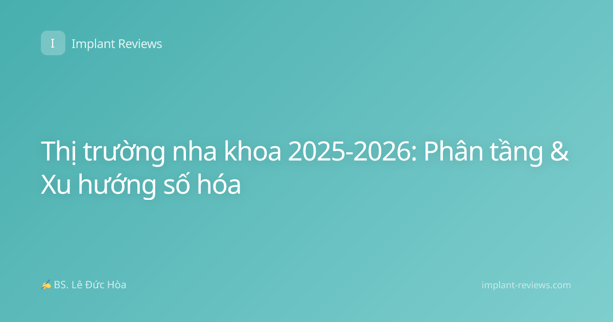 Thị trường nha khoa 2025-2026: Phân tầng & Xu hướng số hóa