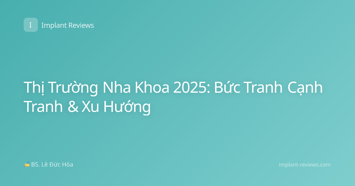 Thị Trường Nha Khoa 2025: Bức Tranh Cạnh Tranh & Xu Hướng
