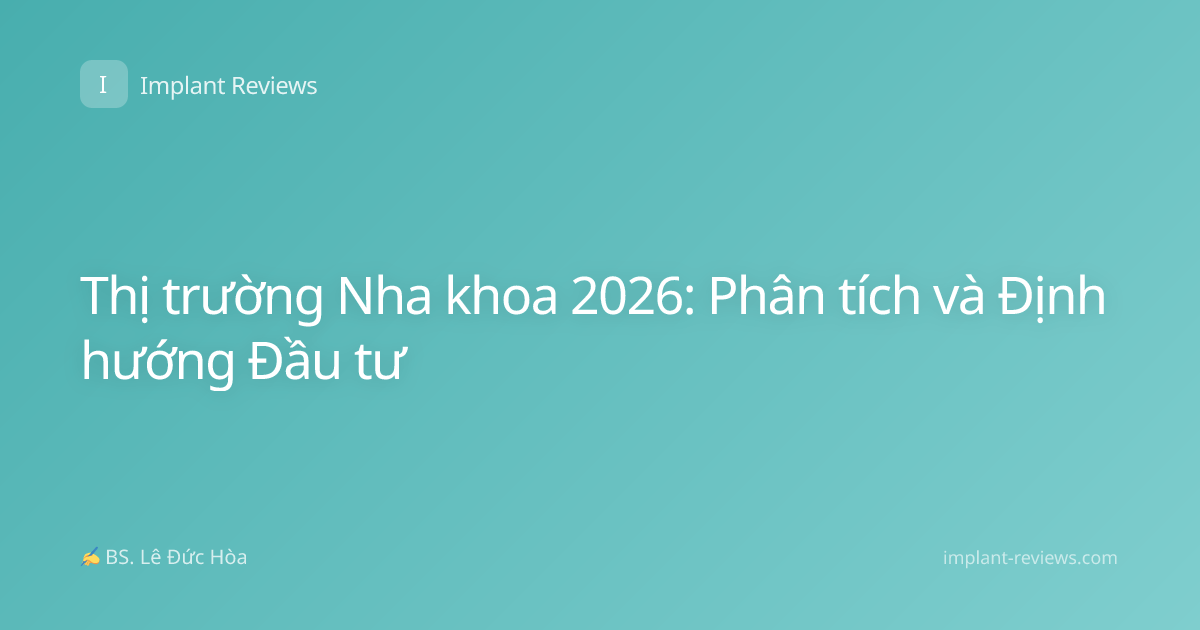 Thị trường Nha khoa 2026: Phân tích và Định hướng Đầu tư