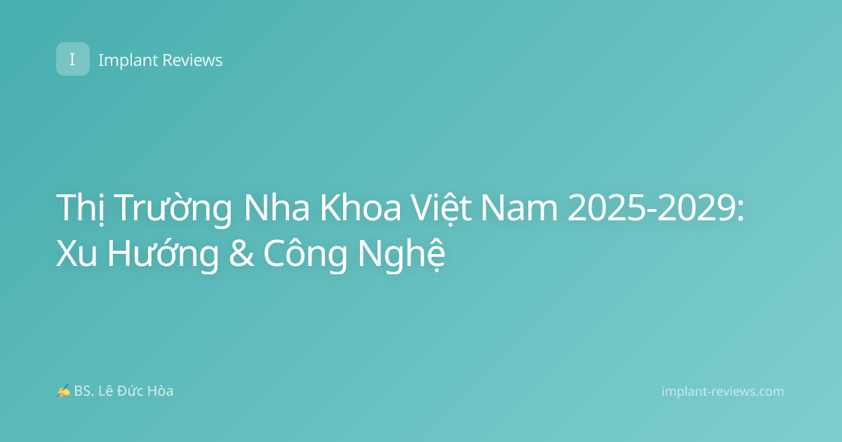 Thị Trường Nha Khoa Việt Nam 2025-2029: Xu Hướng & Công Nghệ