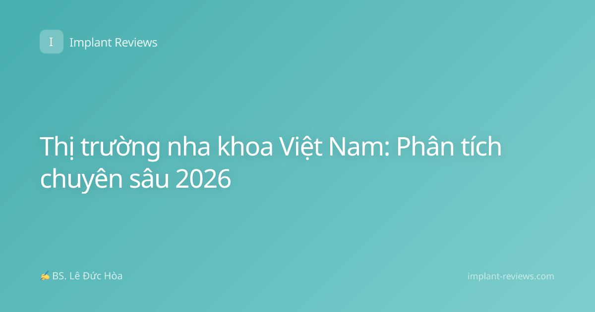 Thị trường nha khoa Việt Nam: Phân tích chuyên sâu 2026