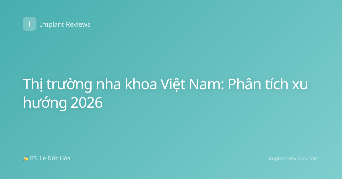 Thị trường nha khoa Việt Nam: Phân tích xu hướng 2026